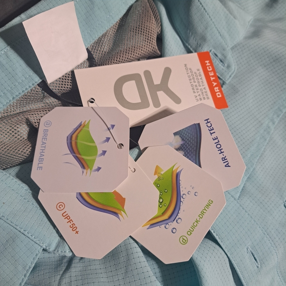 Powder Gray Light Blue Button-Up Shirt - Picture 9 of 9